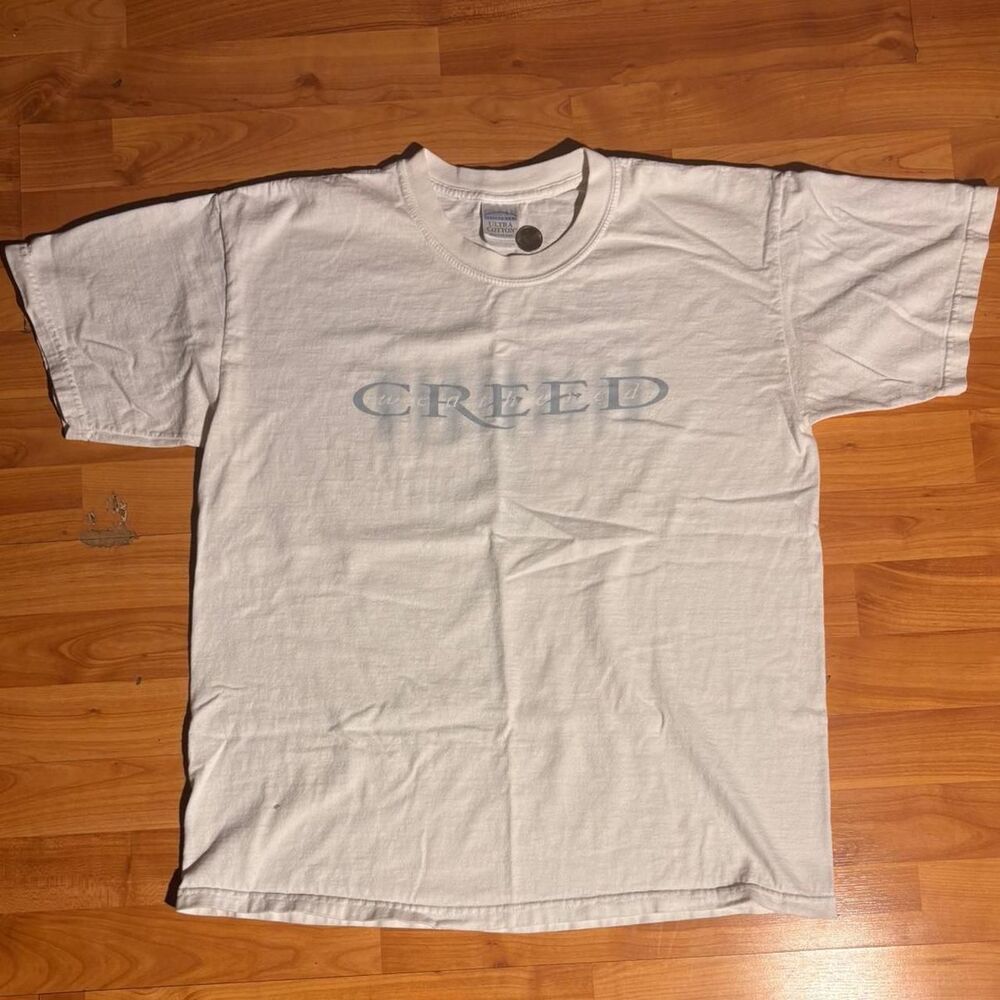 Vintage Creed Weathered Band Tee Size L Rock Music Graphic Shirt